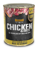 Load image into Gallery viewer, BELCANDO CHICKEN &amp; DUCK WITH MILLET AND CARROTS- (800g Per Tin)
